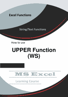 Excel UPPER Function _ How to use in Worksheet