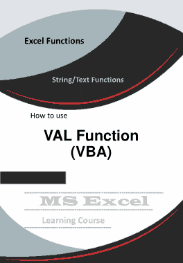 Free Download PDF Books, Excel VAL Function _ How to use in VBA