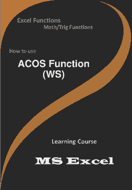Free Download PDF Books, ACOS Function _ How to use in Worksheet