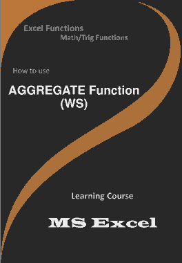 AGGREGATE Function _ How to use in Worksheet
