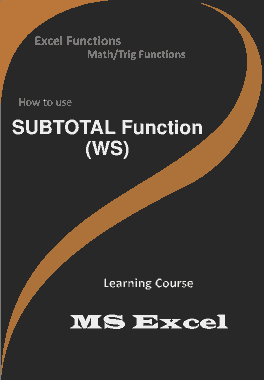 Free Download PDF Books, SUBTOTAL Function _ How to use in Worksheet