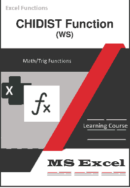 Excel CHIDIST Function _ How to use in Worksheet