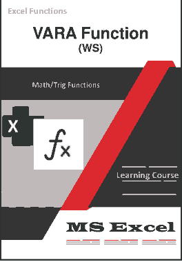 Excel VARA Function _ How to use in Worksheet