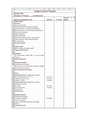 Free Download PDF Books, Budget Proposal Excel Template