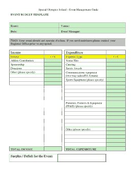 Free Event Budget Proposal Template