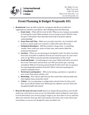 Event Planning and Budget Proposal Template