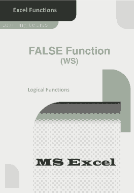 Free Download PDF Books, Excel FALSE Function _ How To Use In WS