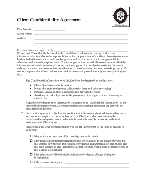 Client Confidentiality Agreement Template