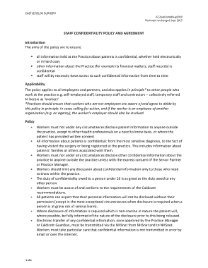 Confidentiality Policy and Agreement Template