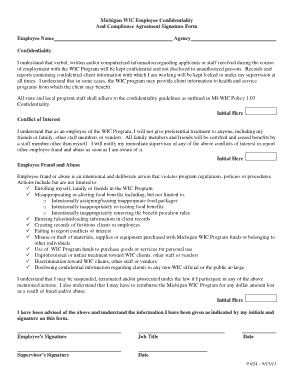Employee Confidentiality Agreement Signature Form Template