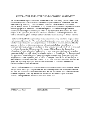 Employee Contractor Confidentiality Agreement Template