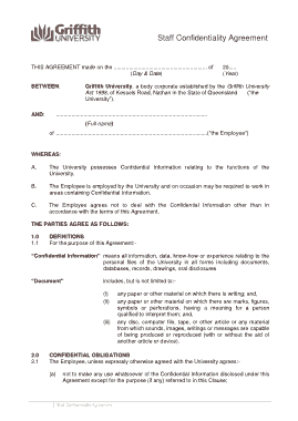 Generic Employee Confidentiality Agreement Template