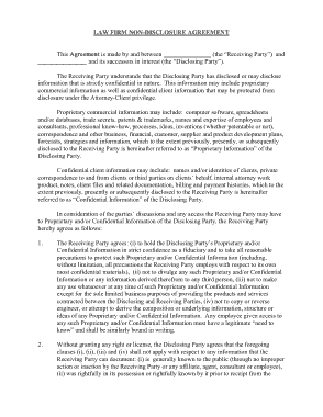Legal Client Confidentiality Agreement Template