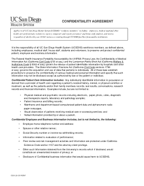 Patient Medical Confidentiality Agreement Template