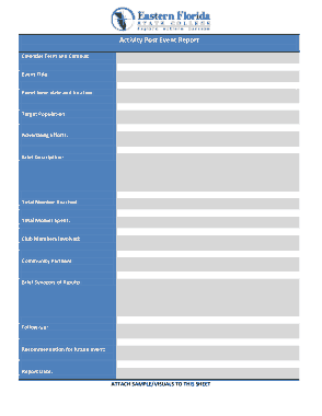 Free Download PDF Books, Post Activity Report Template