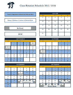 Class Rotational Schedule Template