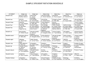 Student Rotation Schedule Template