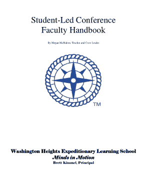 Student Led Conference Schedule Faculty Handbook Template