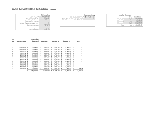Free Download PDF Books, Loan Amortization Schedule Sample Template