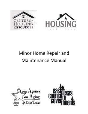 Minor Home Repair and Maintenance Schedule Template