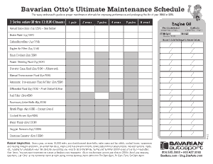 Ultimate Maintenance Schedule Template
