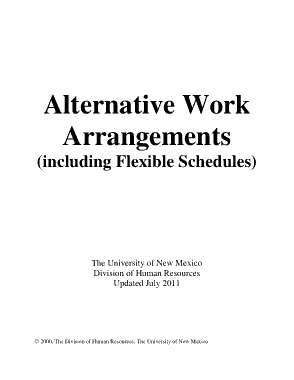 Staff Alternative Work Schedule Template