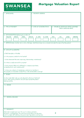 Mortgage Valuation Report Template