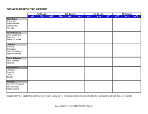 Free Download PDF Books, Annual Marketing Plan Schedule Template