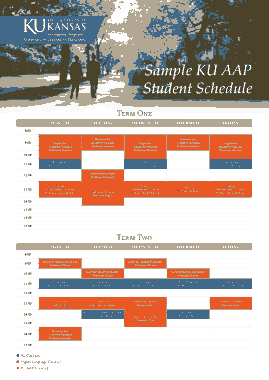Sample University Student Schedule Template