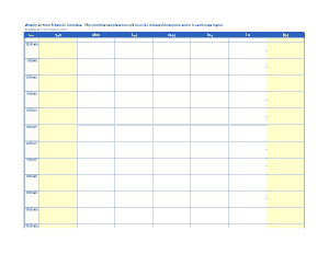 Study 24 Hours Sudy Plan Schedule in Excel Template