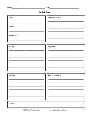 My Book Report Template