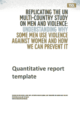 Men and Violence Quantitative Report Template