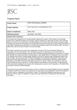 Free Download PDF Books, Datashare Project Progress Report Template