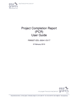 Project Completion Report and User Guide Template