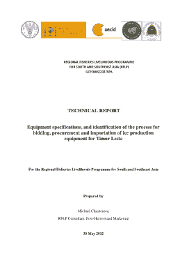 Equipment Specifications Technical Report Sample Template