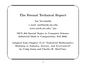 Simple Technical Report Template