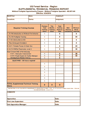 Technical Training Report Template