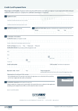 Credit Card Payment Form Sample Template