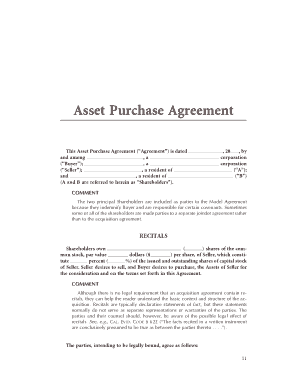 Model Asset Purchase Agreement Template