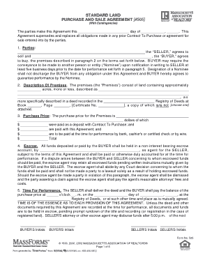 Land Purchase Agreement Template