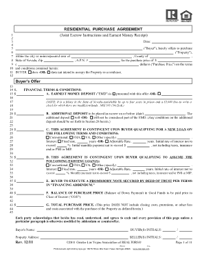 Free Download PDF Books, Residential Purchase Agreement Form Template