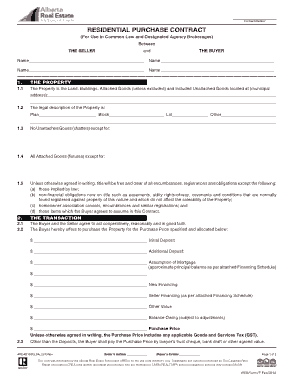 Residential Purchase Contract Sample Template