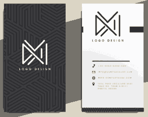 Free Download PDF Books, Abstract Lines Business Card Template Free Vector