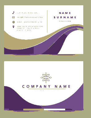 Bright Curves Business Card Template Free Vector