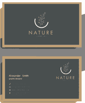 Elegant Nature Business Card Template Free Vector
