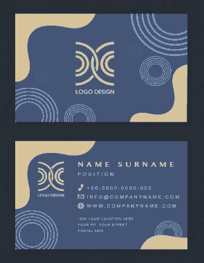 Flat Abstract Geometric Business Card Template Free Vector