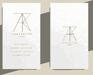 Flat Line Layout Business Card Template Vector