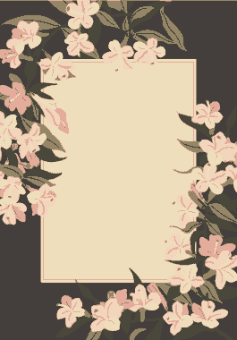 Flowers Sketch Decorative Card Template Free Vector