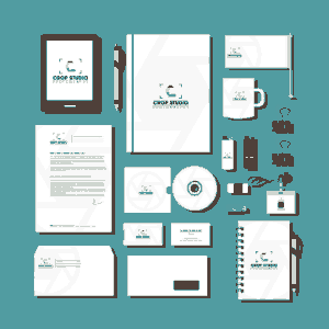 Free Download PDF Books, Studio Logo Types Ornament Set Free Vector