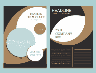 Company Flyer Modern Circles Curves Decoration Free Vector